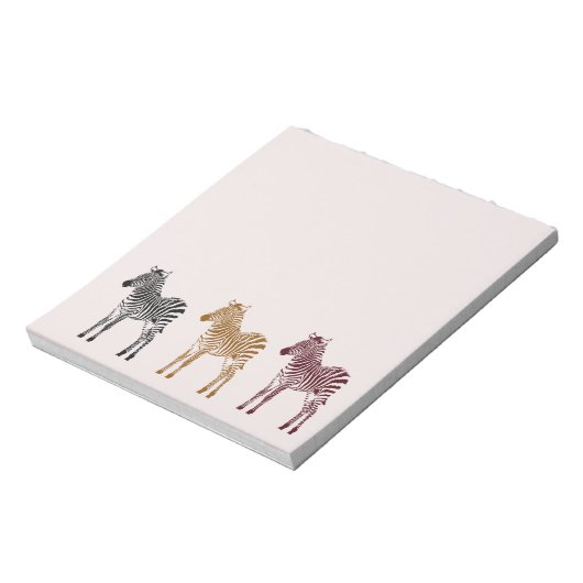 Bloc-note Black Gold Red Zebras (Tourné)