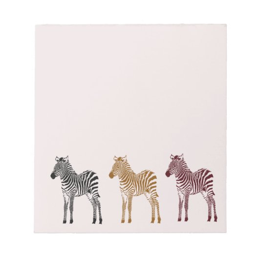 Bloc-note Black Gold Red Zebras (Devant)