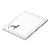 Bloc-note Black Italien Greyhound Cute Cartoon Chien avec pa (Tourné)
