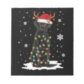 Bloc-note Black Lab Labrador Christmas Tree Light Pyjama Chi (Devant)