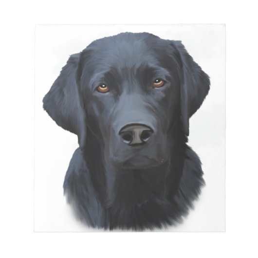 Bloc-note Black Labrador Dog Water Couleur Art Peinture (Devant)