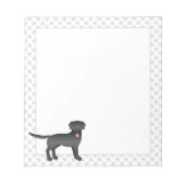 Bloc-note Black Labrador Retriever Dessin Chien et Pâtes (Devant)