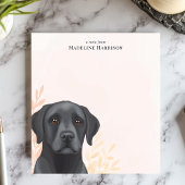 Bloc-note Black Labrador Retriever Dog Nom personnalisé