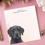 Bloc-note Black Labrador Retriever Dog Nom personnalisé<br><div class="desc">Célébrez votre amour pour Labs avec ce beau bloc-notes personnalisé. Une magnifique illustration détaillée d'un Labrador Retriever noir regarde du coin inférieur gauche. L'arrière - plan doux et neutre complète le manteau riche du chien. Ajoutez votre propre texte personnalisé pour faire de ce bloc-notes un élément unique et chéri. Parfait...</div>