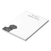 Bloc-note Black Labrador Retriever Lab Chien Nom personnalis (Tourné)