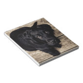 Bloc-note Black Labrador Retriever Puppy on Wood (Incliné)