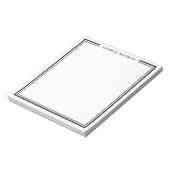 Bloc-note Black Minimalist Monogram (Tourné)