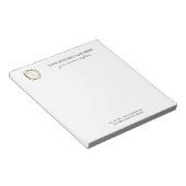 Bloc-note Black Modern Elegant Custom Business Logo    (Incliné)