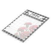 Bloc-note Black n White Floral En vichy _ Planificateur mens (Incliné)