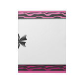 Bloc-note Black Pink Zebra Stripes with Bow (Tourné)