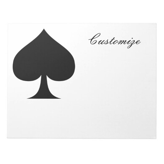 Bloc-note Black Queen of Spades (Devant)