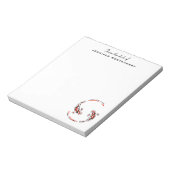 Bloc-note Black & Red Japanese Koi Fish Artistic (Tourné)