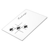 Bloc-note Black Spades Tic Tac Toe Thunder_Cove (Incliné)