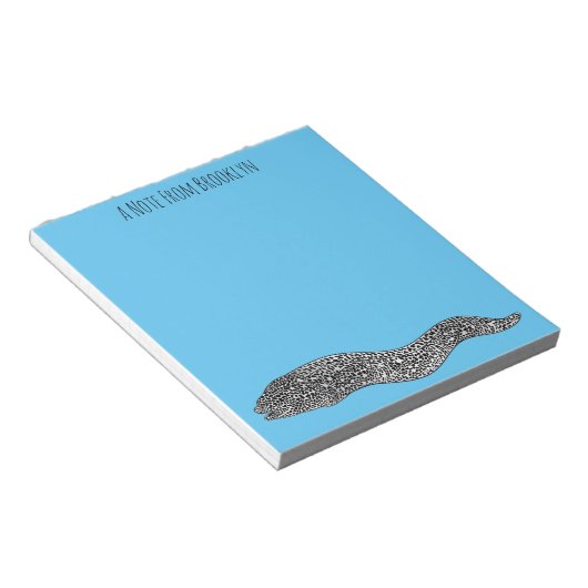 Bloc-note Black spotted moray eel cartoon (Incliné)
