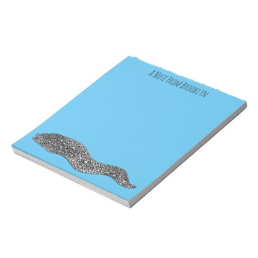 Bloc-note Black spotted moray eel cartoon (Tourné)