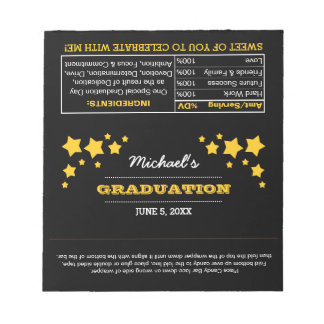 Bloc-note Black Stars Graduation Favoriser les enveloppes de