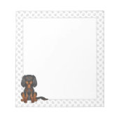 Bloc-note Black & Tan Cavalier King Charles Spaniel & Paws (Devant)