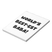 Bloc-note Black Text Meilleurs T-shirts et cadeaux Baba (Tourné)