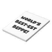 Bloc-note Black Text Meilleurs T-shirts et cadeaux de Beppe (Tourné)