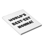 Bloc-note Black Text Meilleurs T-shirts et cadeaux Nonna (Incliné)