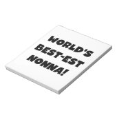 Bloc-note Black Text Meilleurs T-shirts et cadeaux Nonna (Tourné)