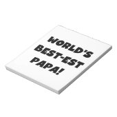 Bloc-note Black Text World's Best of Papa Tshirts and Gifts (Tourné)