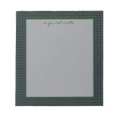 Bloc-note Black Watch Weathered Original Scottish Tartan  (Devant)