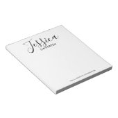 Bloc-note Black White Full Nom Trendy Stylish (Incliné)