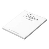 Bloc-note Black White Full Nom Trendy Stylish (Tourné)