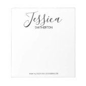 Bloc-note Black White Full Nom Trendy Stylish (Devant)