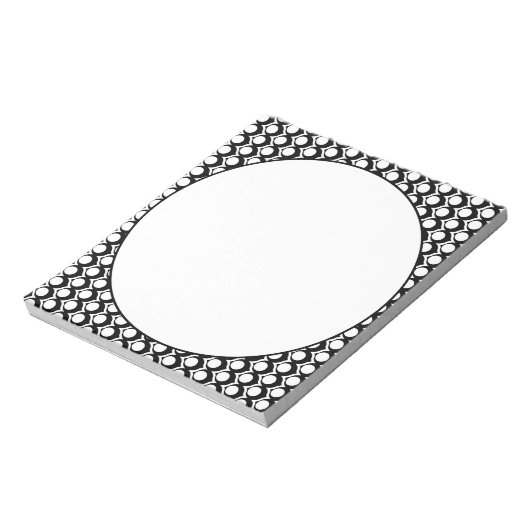 Bloc-note Black White Modern Geometric Art Deco (Tourné)