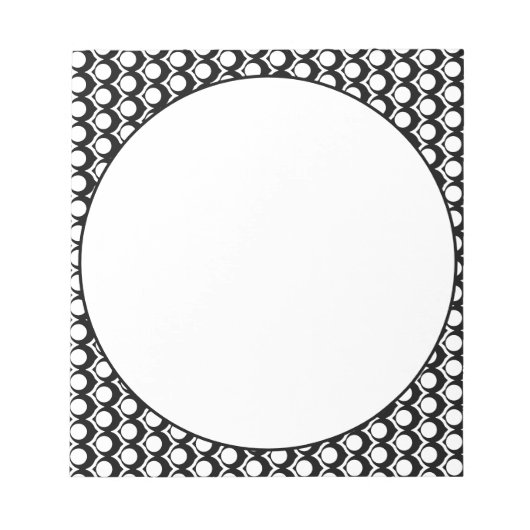 Bloc-note Black White Modern Geometric Art Deco (Devant)