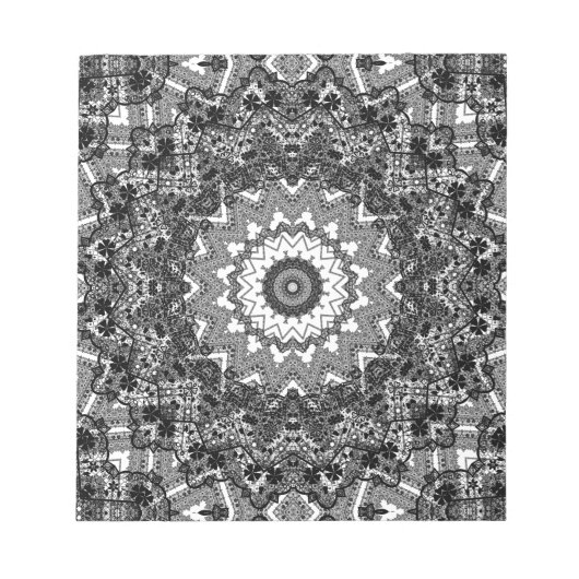 Bloc-note Black white, openwork, mandala (Devant)
