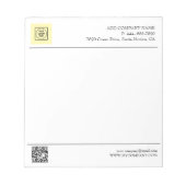 Bloc-note Black White QR Code Business Logo Modern  (Devant)