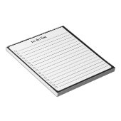Bloc-note Black White To Do List Minimalist Teacher (Incliné)