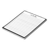 Bloc-note Black White To Do List Minimalist Teacher (Tourné)