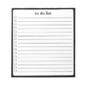 Bloc-note Black White To Do List Minimalist Teacher (Devant)