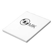 Bloc-note Black world globe ajouter nom monogramme détails d (Tourné)