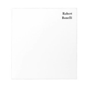 Bloc-note Blanc clair minimaliste moderne