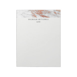 Bloc-note Blanc et bloc - notes de marbre d'or
