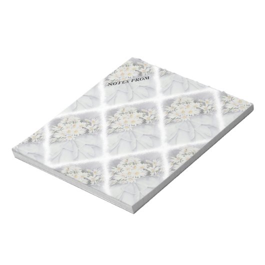 BLOC-NOTE BLANC JOURNAL BOUQUET PETITE NOTE PERSONNALISABLE (Tourné)