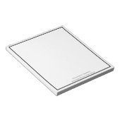 Bloc-note Blanc Noir Professionnel Personnalisé (Incliné)