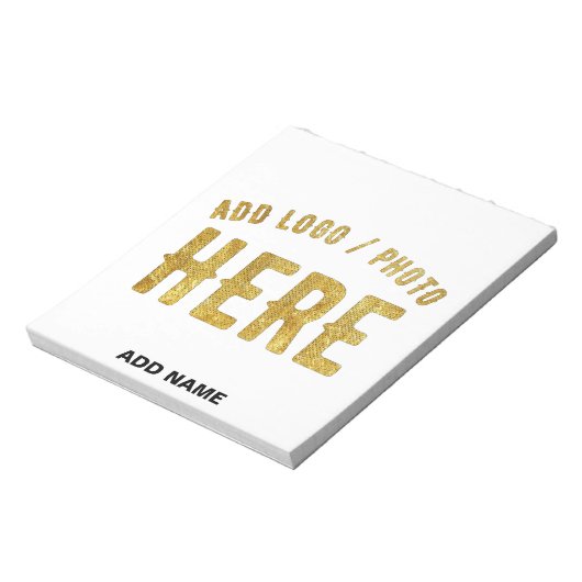 BLOC-NOTE BLANC PERSONNALISABLE MODERNE DE MARQUE VÉRIFIÉ ST (Tourné)