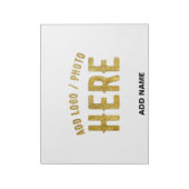 BLOC-NOTE BLANC PERSONNALISABLE MODERNE VERIFIE MARQUE DE ST (Tourné)