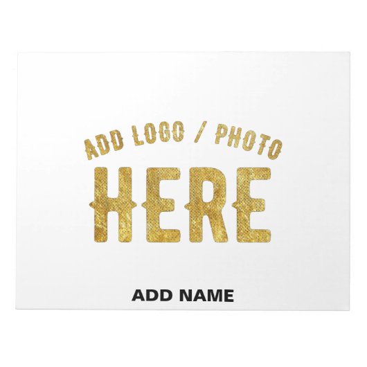 BLOC-NOTE BLANC PERSONNALISABLE MODERNE VERIFIE MARQUE DE ST (Devant)