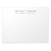 Bloc-note Blanc Professionnel Élégant Simple (Devant)