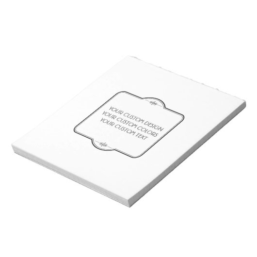 Bloc-note BLANC Votre Design Ici - (Tourné)