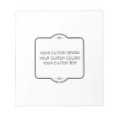 Bloc-note BLANC Votre Design Ici - (Devant)