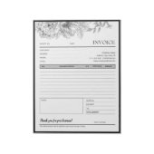 Bloc-note Blancs noir Frontière Petite Entreprise Facture (Tourné)