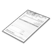 Bloc-note Blancs noir Frontière Petite Entreprise Facture (Incliné)